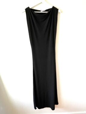 Musier Paris Nina Black Maxi Fitted Strechy Dress Size 34